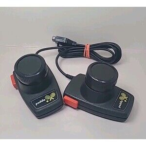 Vintage Pair of Original Atari 2600 Video Game Controller Paddles